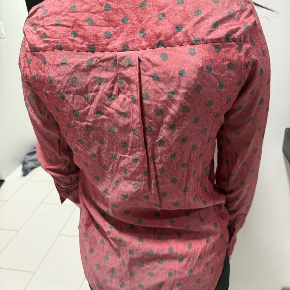 Express Red And Black Patterned Top - image 8